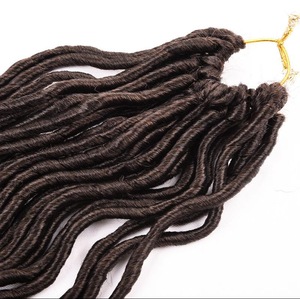 Faux Locs Curly Wavy Braiding Hair 24S Crochet Braids Hair Dreadlocks Locs Hair Extension