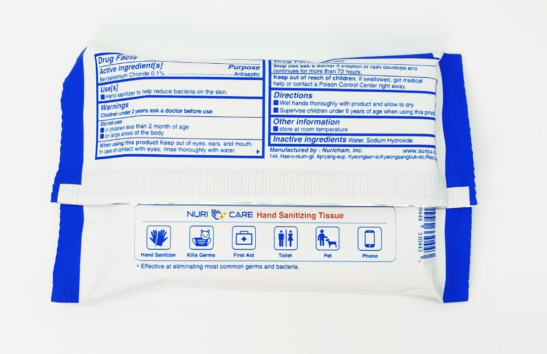 FDA Registration Hand Sanitizing Wipes
