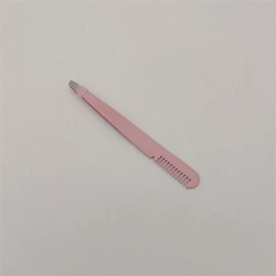 Foshan Factory Professional Hair Beauty Slanted Stainless Steel Tweezer with Leopard Print