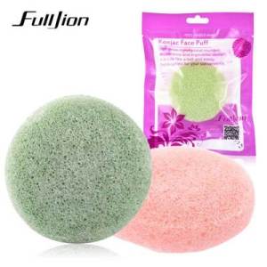 Fulljion konjac facial puff bamboo charcoal  gentle exfoliating oil-control konjac cleansing sponge cleansing ball