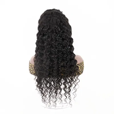 High Quality Deep Wave Raw Remy Virgin Cuticle Wholesale Factory Brazilians Human Hair 13X4 HD Transparent Lace Front Wigs