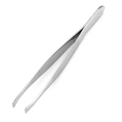 Horizontal Grain Tweezers Eyebrow Trimming Clip Positive Mouth Stainless Steel Eyebrow Pliers