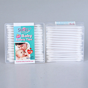 in cotton buds in various presentation wooden cotton buds