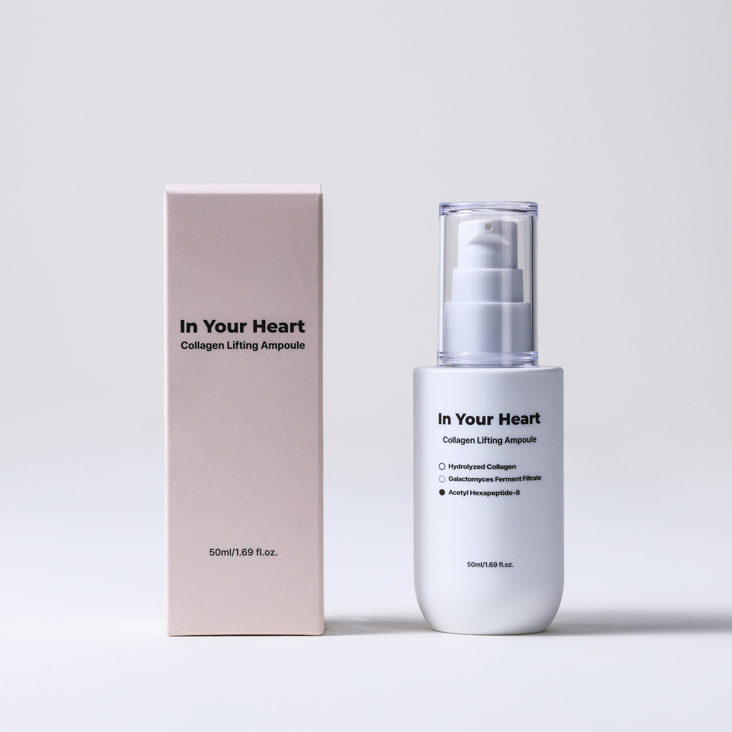 [In Your Heart] Collagen Lifting Ampoule 50ml Anti-Wrinkle Peptide Serum, Brightening, Hydration
