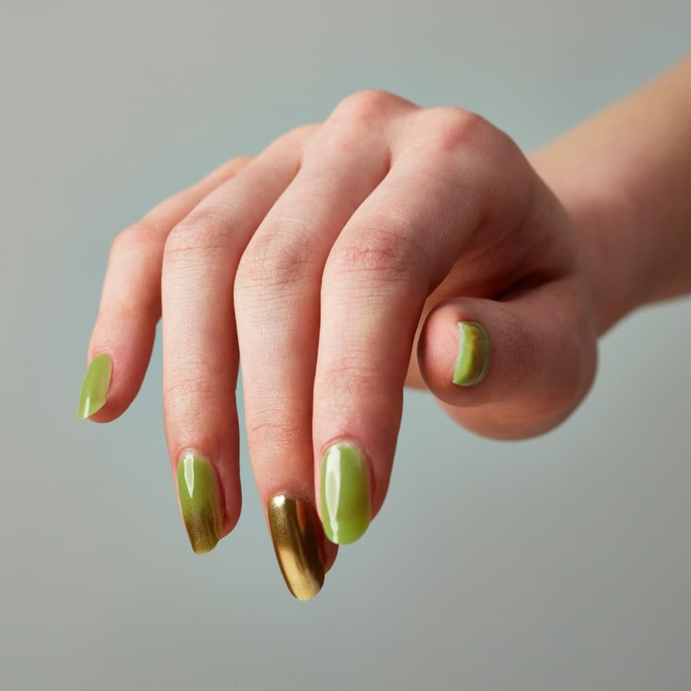 KEEPU CUSTOM NAIL STRIP GREENERY MIRROR POWDER