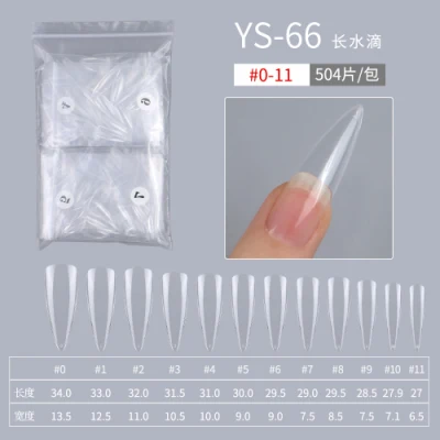 Long False Nails Tips Manicure Artificial White Transparent Full Cover Tips