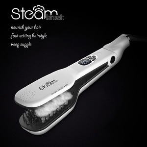 Most Advanced Hair Iron steam Hair Straightener Vapor Argan Oil Use Keratin Hair Straightening Brush
