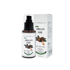 Natural cosmetic hair moisturizing argan oil treatment for hair