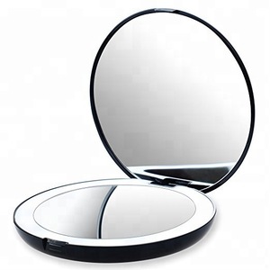 natural look 1X/10X Magnification LED Lighted Travel Makeup Mirror