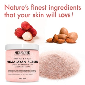 OEM Private Label Organic Moisturizing Acne Essential Oil Himalayan Salt Scrub Body Scrub Exfoliator Foot Facial Face Scrub