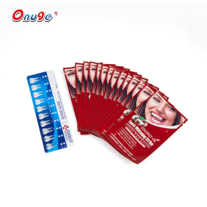 Onuge 28Pcs14Pair Gel Teeth Whitening Strips Oral Bleeching 14 Day Minty Whitening Strips