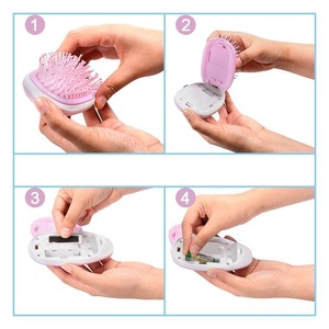 Portable Electric Negative Ions Hair Comb Brush,Straight Hair Massage Anti-static beauty Negative Ion Mini Portable Brush Comb