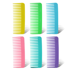 Private Label comb black plastic parting comb wide tooth pink hair comb