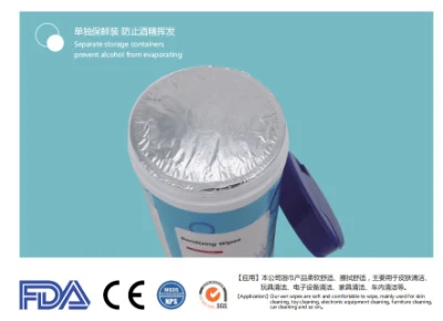 Private Label Custom Logo Non-Woven Cleaning Disinfectant Nonwoven Disinfecting Tissue Towel Wet Wipes Killing Virus