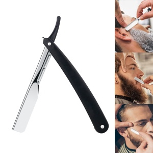 Professional Black White Handle Samply Installing Beard Razor Fold Style Cut Throat Shaving Razors Straight Double Edge Razor