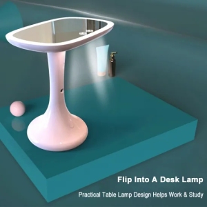 Smart LED Makeup     Desktop Decorative LED Vanity   with   Round Cosmetic Mirror Dressing Table Mirrors Lamp