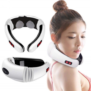 Trending 2020 new portable electric neck massager pain relief care cervical massager wireless intelligent neck massager