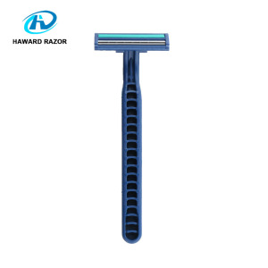 Twin blade body razor ergonomic shaving razor