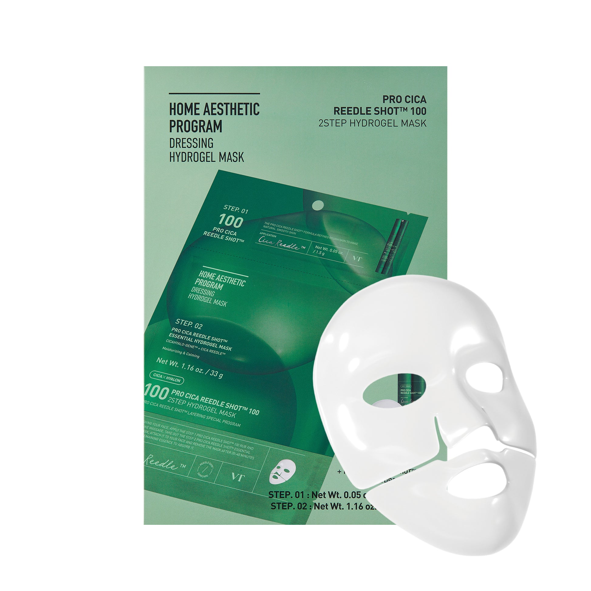 (VT) PRO CICA REEDLE SHOT® 100 2STEP HYDROGEL MASK 4ea
