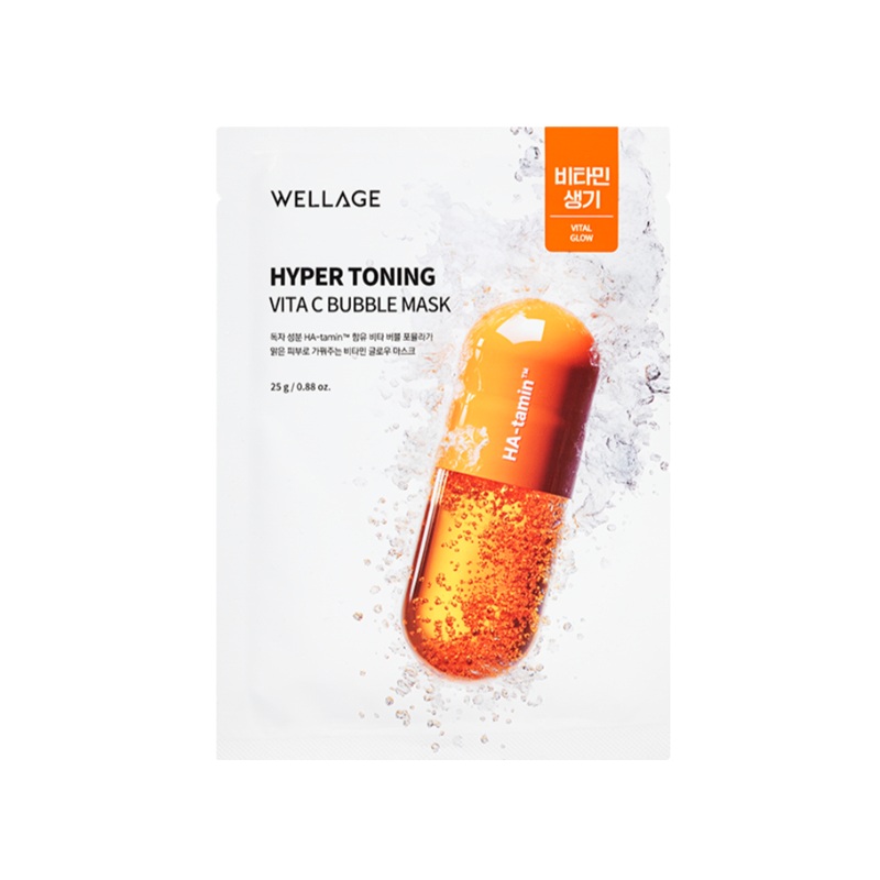 (Wellage) Hyper Toning Vita C Bubble Mask 1ea 25ml
