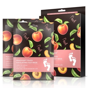 Wholesale natural organic Peach Foot Peel mask peeling nourishing exfoliating foot mask