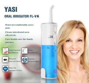 YASI FL-V5 Oral Hygiene Products Oral Irrigator Cordless Dental Water Flosser with Three Operation Modes Blue and Pink Color