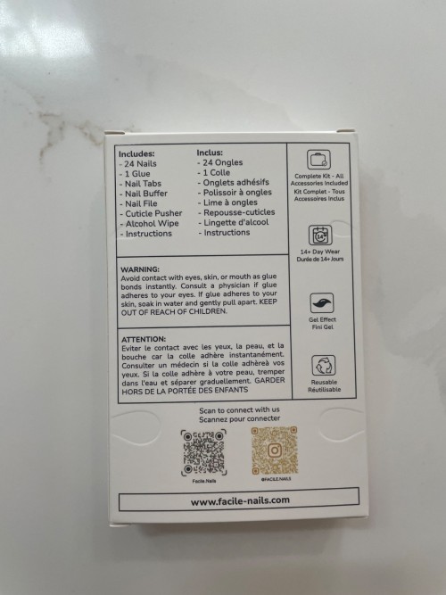 Facile By Alexa 24 Reusable Press-On Nails In Dirty Shirley New In Box