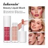 Lakerain High-Color Liquid and Powder Blusher Natural Moisturizing Carmine with Pink Red Tone Use for Face