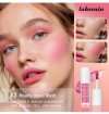 Lakerain High-Color Liquid and Powder Blusher Natural Moisturizing Carmine with Pink Red Tone Use for Face