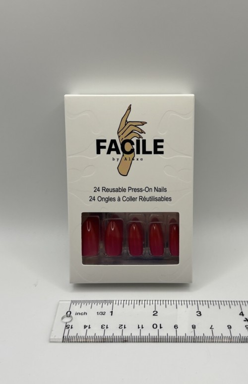 Facile By Alexa 24 Reusable Press-On Nails In Dirty Shirley New In Box