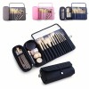 Large Capacity Makeup Brush Organizer Bag with Individual Slots – Foldable Cosmetic Brush Storage Case