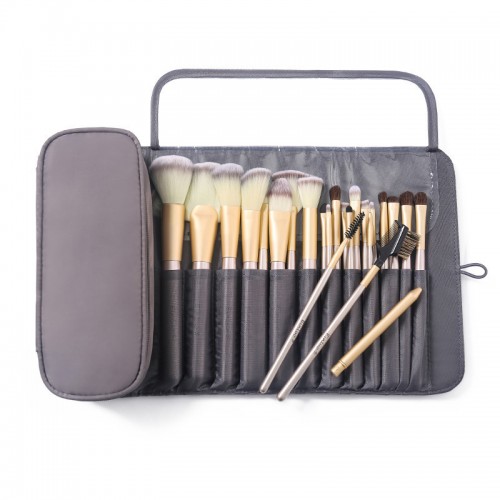 Large Capacity Makeup Brush Organizer Bag with Individual Slots – Foldable Cosmetic Brush Storage Case