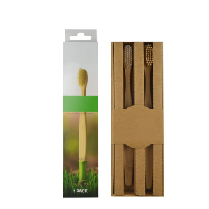 100% plastic free biodegradable natural whitening bamboo toothbrush