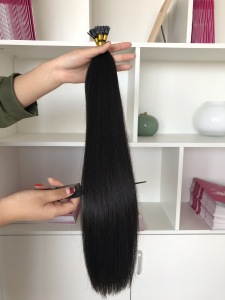 18inch 1gram/Strands 10A* Russian Remy Double Drawn Stick/I-Tip 100% Human Hair Extensions