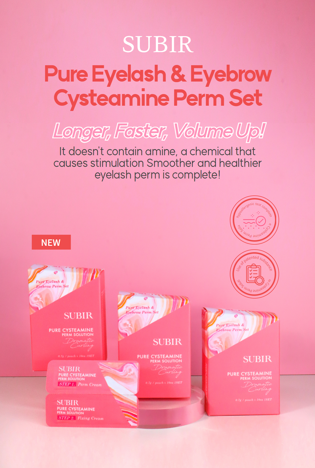 2024 NEW EYELASH BROW PURE CYSTEAMINE(FREE) BASE PERM CREAM LIFTING CREAM SACHET PACKING PERM CREAM 