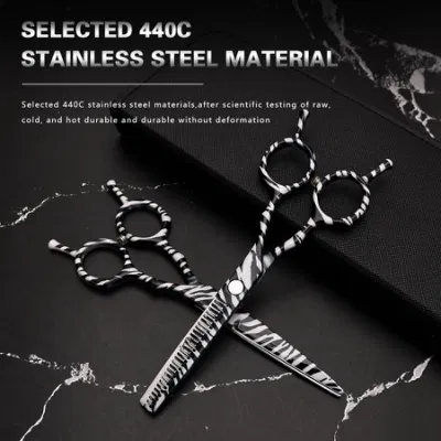 Camouflage Color Stainless Steel Professional Hairdressing Scissors Hairdressing Tools Straight Cutting Scissors
