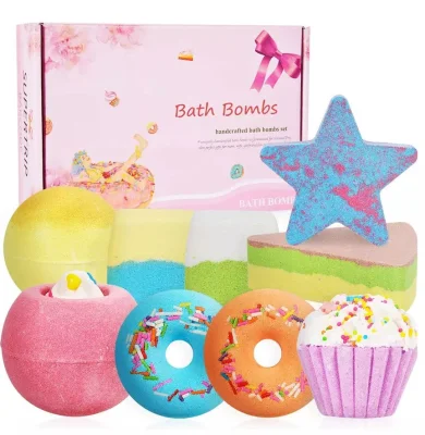 Chinese Manufacture OEM/ODM Brand Wholesale Natural Organic Private Label Cupcake Bath Bombs Rich Bubble Shower Fizzer Bath Bombs Gift Set