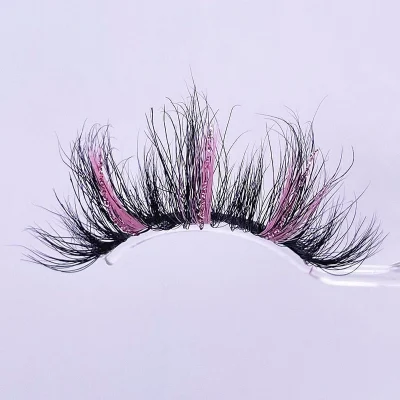 Custom 20mm Natural 3D Handmade Color Russian Strip Eyelashes Vendor