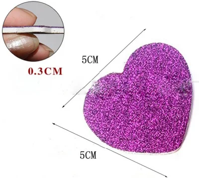 Customized Heart-Shaped Nail File Non-Woven Onion Powder Glitter Nail File NF7185