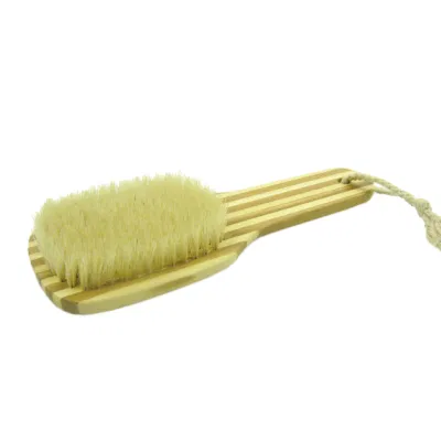 Eco-Friendly Natural Bristle Wooden Bath Brush Cleaning Washing Brush Skin Scrub Exfoliating Scrubber Back Shower Body Bath Brush