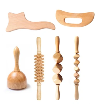 EMS Suit 6PCS in One Kit Wooden Massager