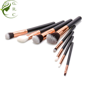 facial brush cosmetic brushes 8 pcs mini naked makeup brushes set red