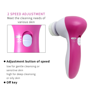 Facial Cleansing Brush 5 in 1 OEM Deep Face Exfoliating Electric Kit Set Exfoliating Face Brush