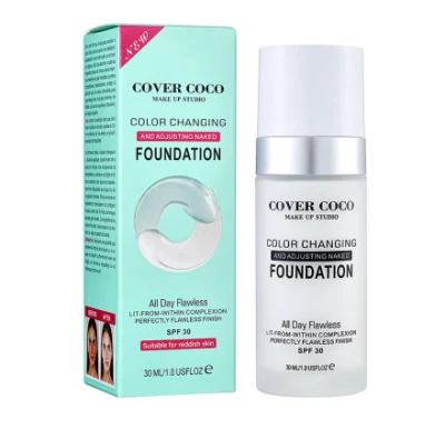 Foundation Mineral-Based Long-Lasting Color Changing and Adjusting for a Perfectly Long-Lasting Finish All Day SPF 30