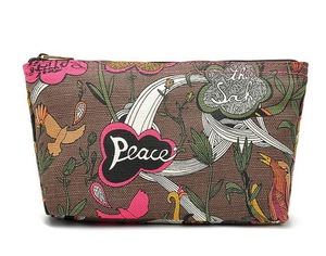 Girls fashion printing cosmetics storage travel case makeup