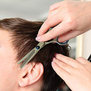Hair Scissors Fine Adjustment Screw 6.5 inch- 1 Straight Edge Hair Scissor, 1 Texturizing Thinning Shears