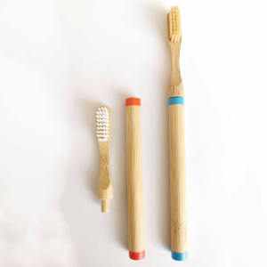High quality biodegradable replaceable head bamboo toothbrush replace head
