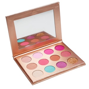 lady cosmetic eye shadow Wholesale  No MOQ No Logo eyeshadow cardboard rainbow palette high pigment eyeshadow