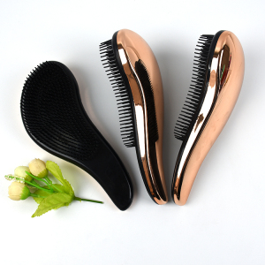 Magic Massage Gold Electroplating Tangle Free brush Detangle ABS Material Hair Brush