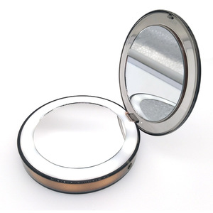Mini LED Travel Vanity Makeup Mirror, 1x / 3x Magnification Compact ...